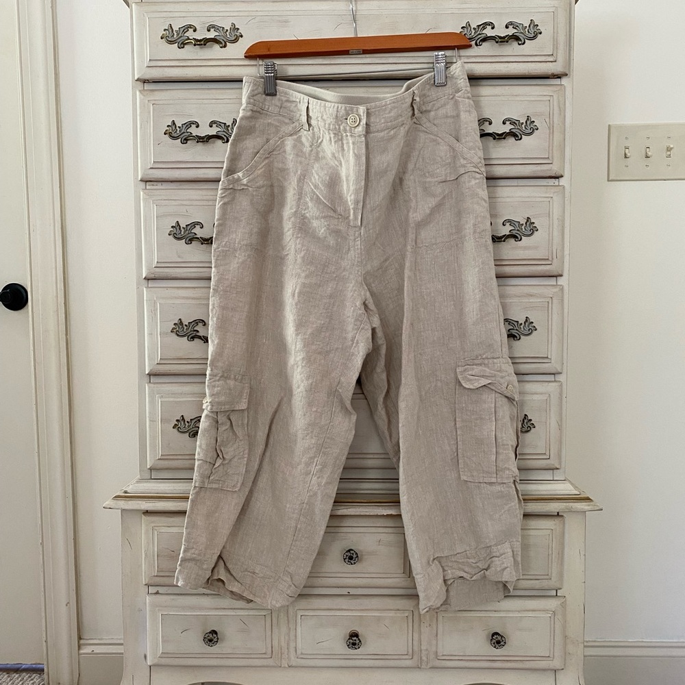 Chico’s Linen Cargo Pants
